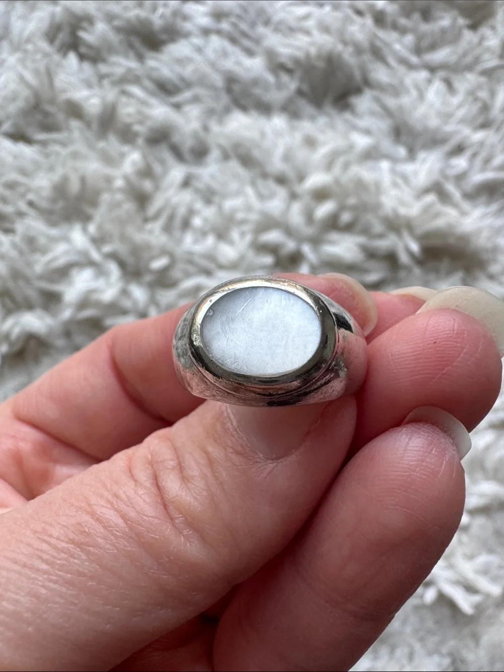 Wide Band Sterling Silver Ring